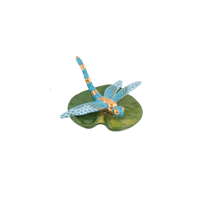 Herend Dragonfly On Lily Pad