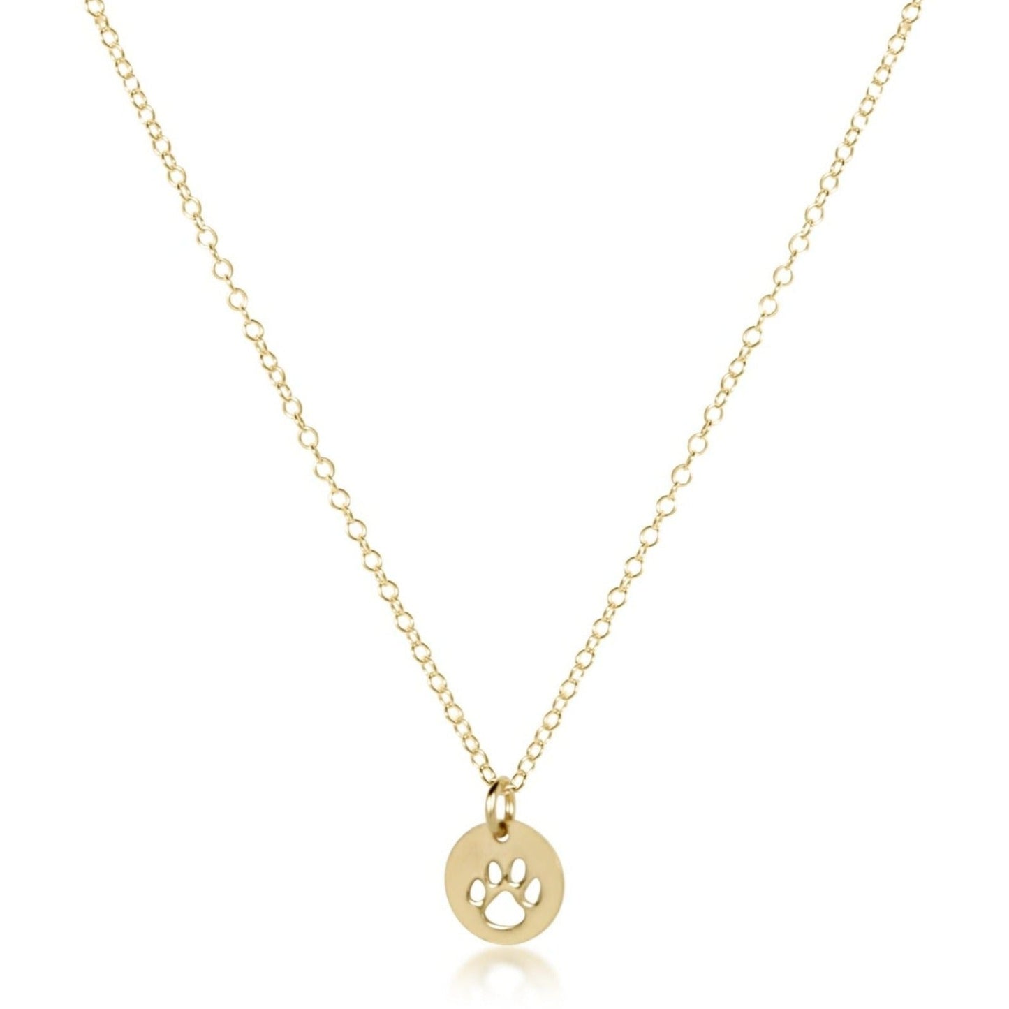 Enewton 16" Necklace Gold - Paw Print Small Gold Disc