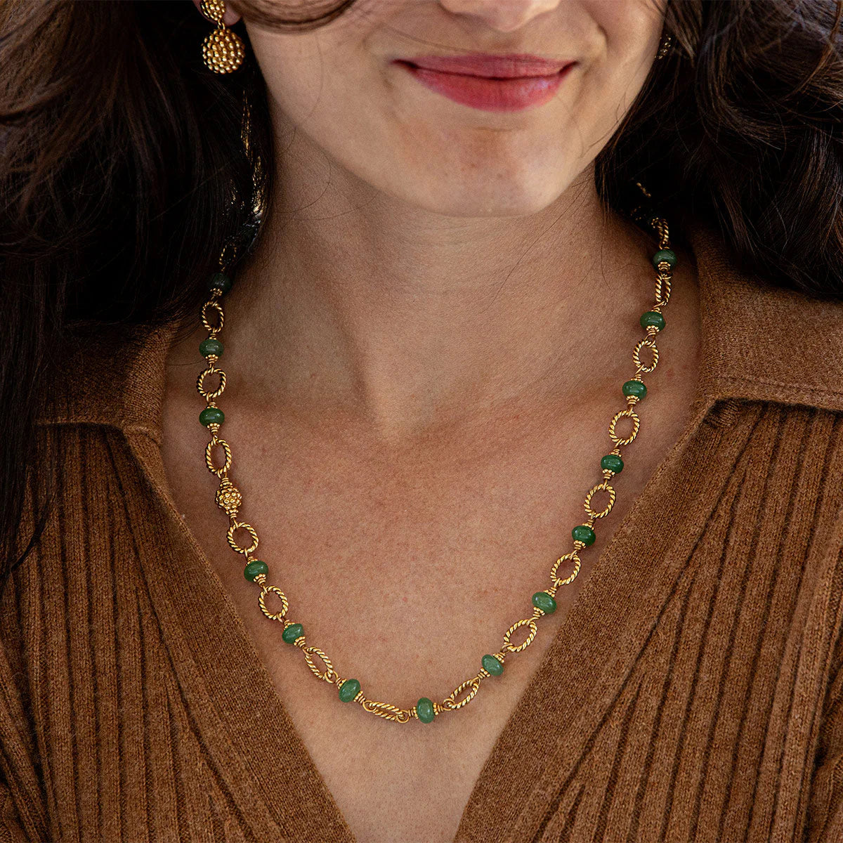 Capucine de Wulf Berry and Bead Chain, Meadow Jade