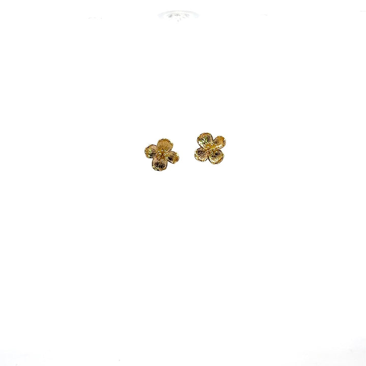 Sterling Silver Dogwood Forever Plate Earrings