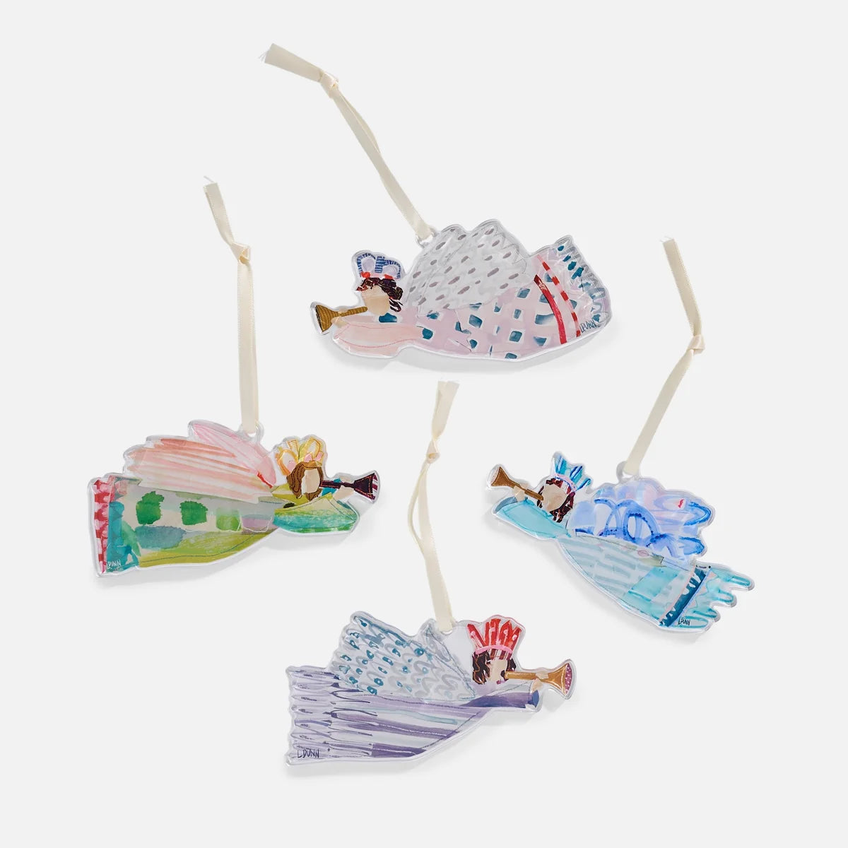 Lauren Dunn Heavenly Host Angel Ornament Collection (Set of 4)