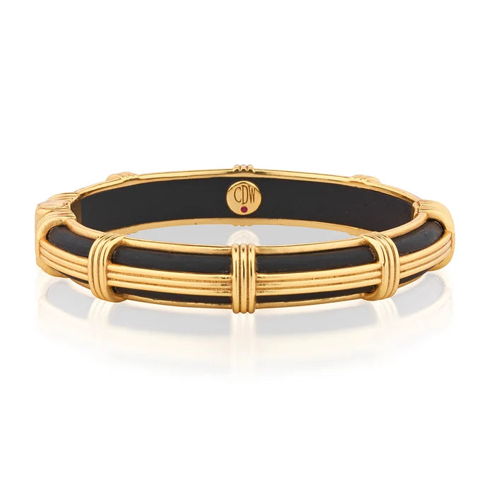 Capucine de Wulf Gaia Petite Hinged Bangle, Ebony