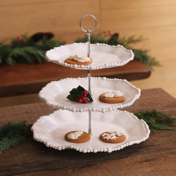 Beatriz Ball VIDA Alegria Triple Tiered Server (White)