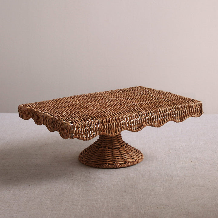 Beatriz Ball VIDA Rattan Rectangular Pedestal (Natural)