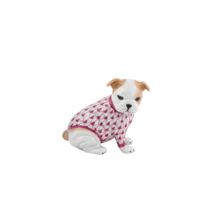 Herend Bulldog Puppy, Raspberry