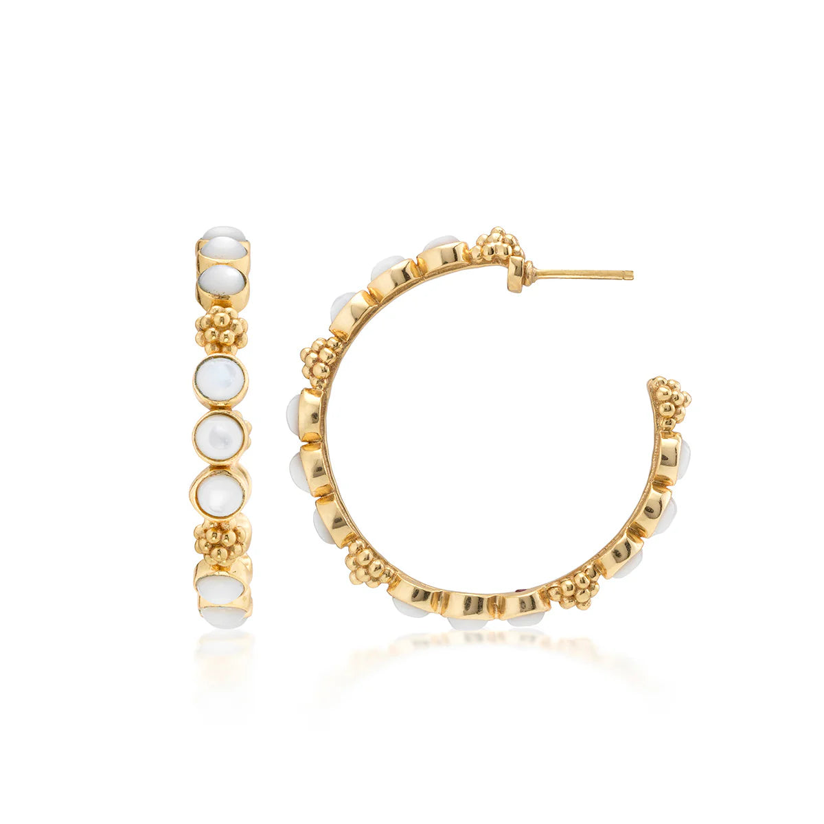 Capucine de Wulf Berry Gem Medium Hoop Earrings