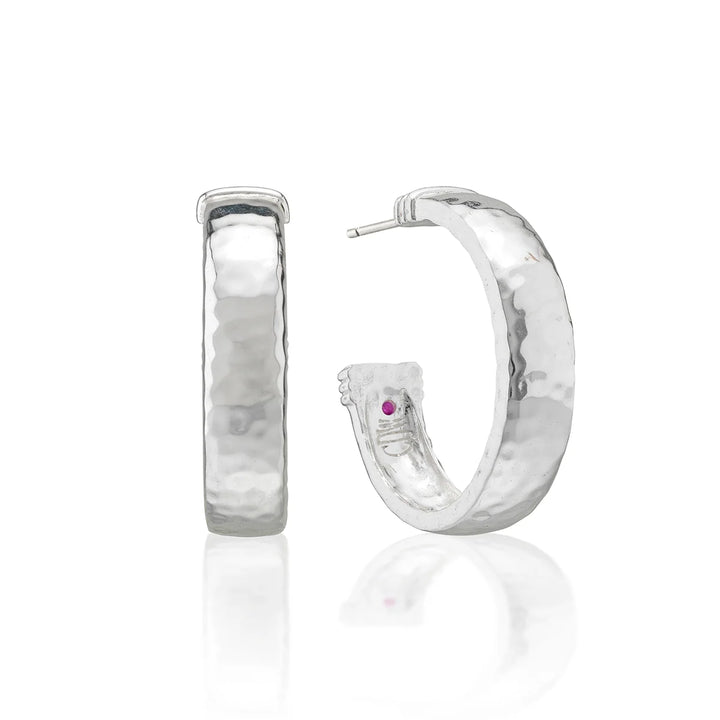 Capucine de Wulf Cleopatra Classic Hoop Earrings, Silver