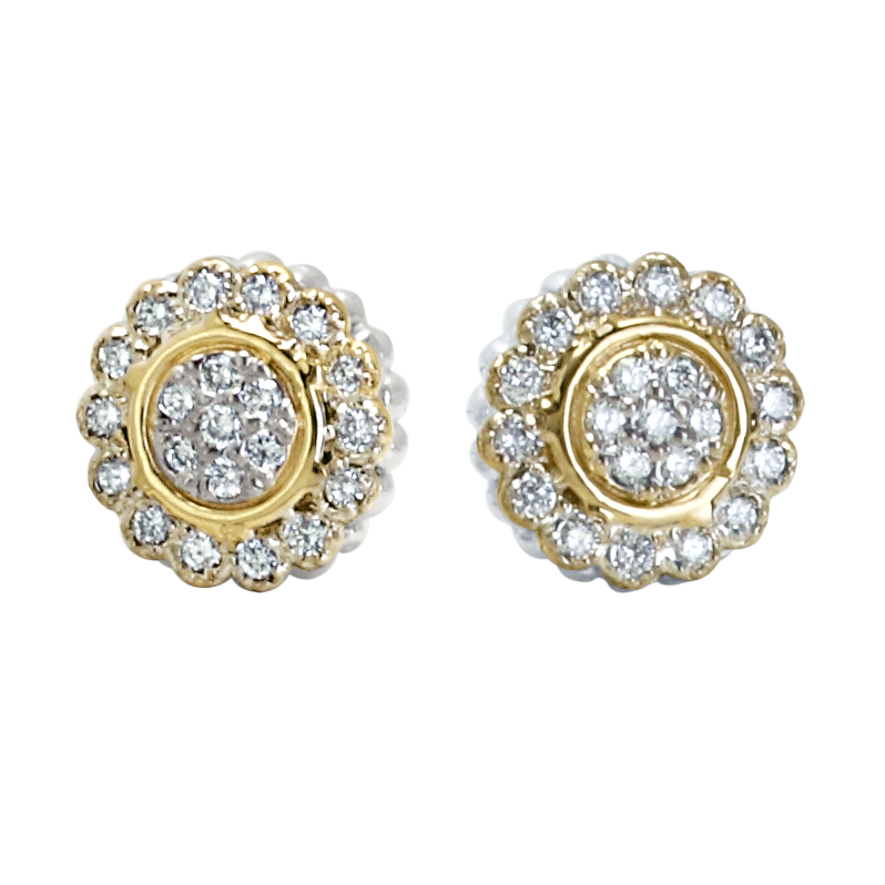 VAHAN Diamond Halo Stud Earring