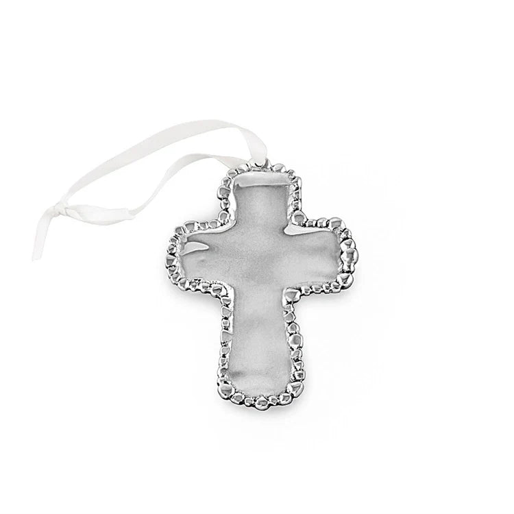 Beatriz Ball Organic Pearl Cross Ornament