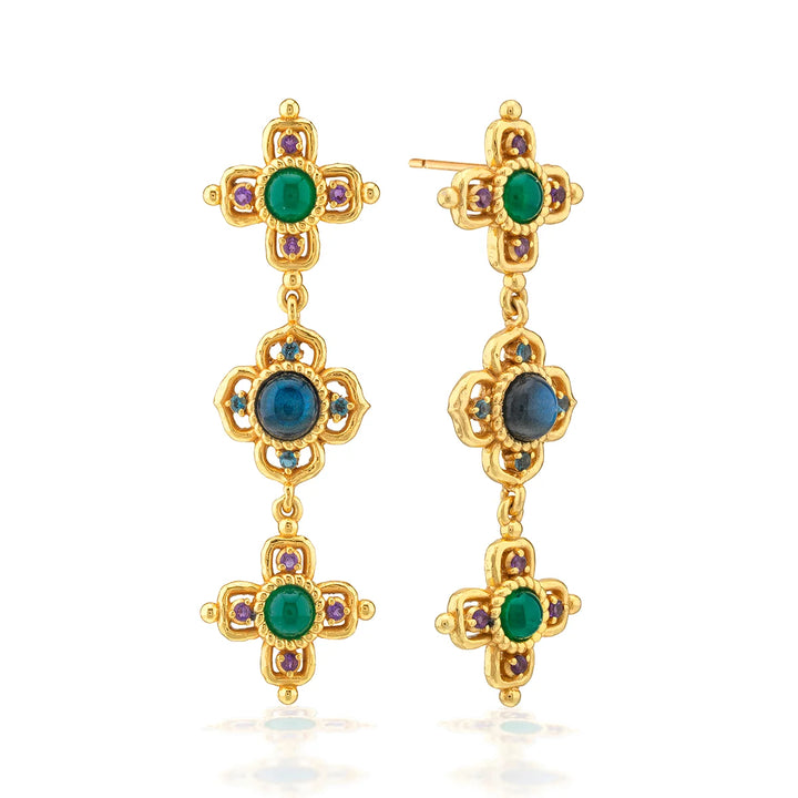 Capucine de Wulf Contessa Linear Earrings, Multi