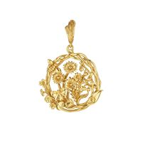 Capucine Meadow Wildflower Pendant - Gold