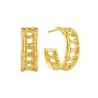 Capucine de Wulf Veranda Caning Medium Hoop Earrings - Gold