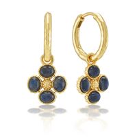 Capucine de Wulf Berry Clover Hoop Earrings with Double Sided Charm