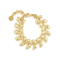 Capucine de Wulf Golden Laurel Link Bracelet, 7"+2" - Gold