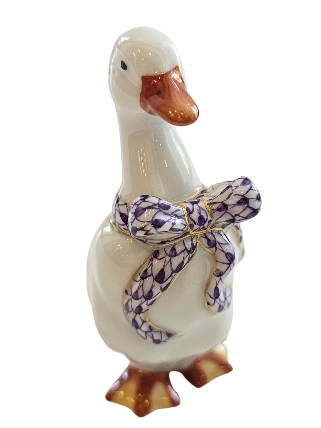 Herend Standing Duck, Lavender