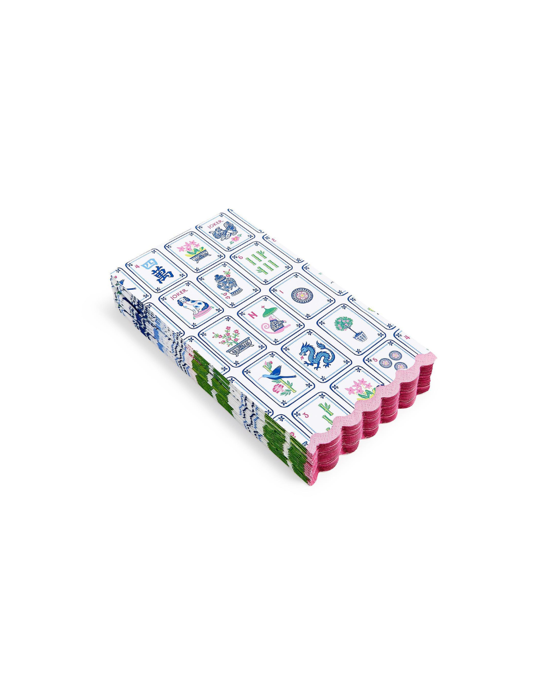 Mahjong 3-Ply Scalloped Edge Paper Napkin