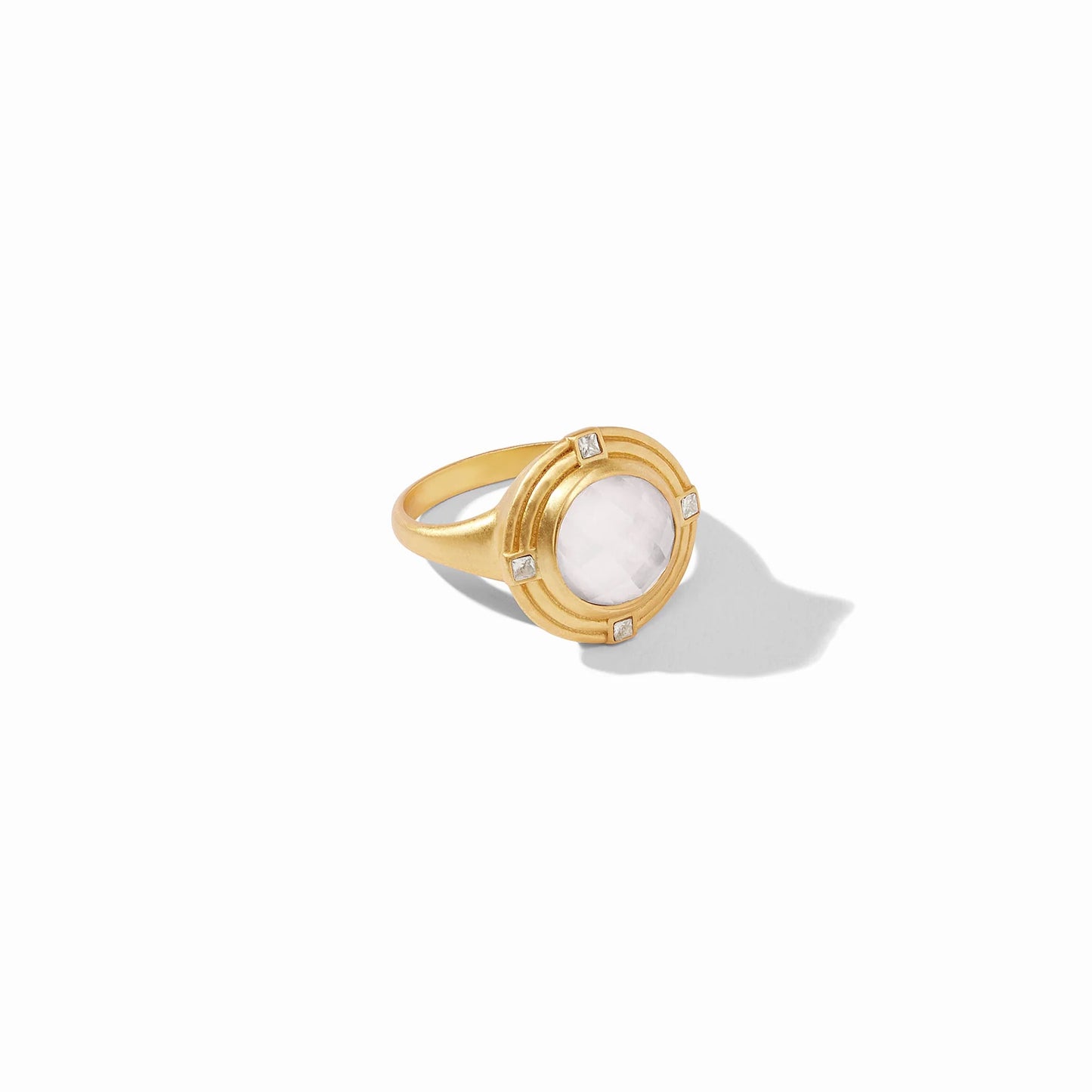 Julie Vos Astor Ring, Clear Crystal