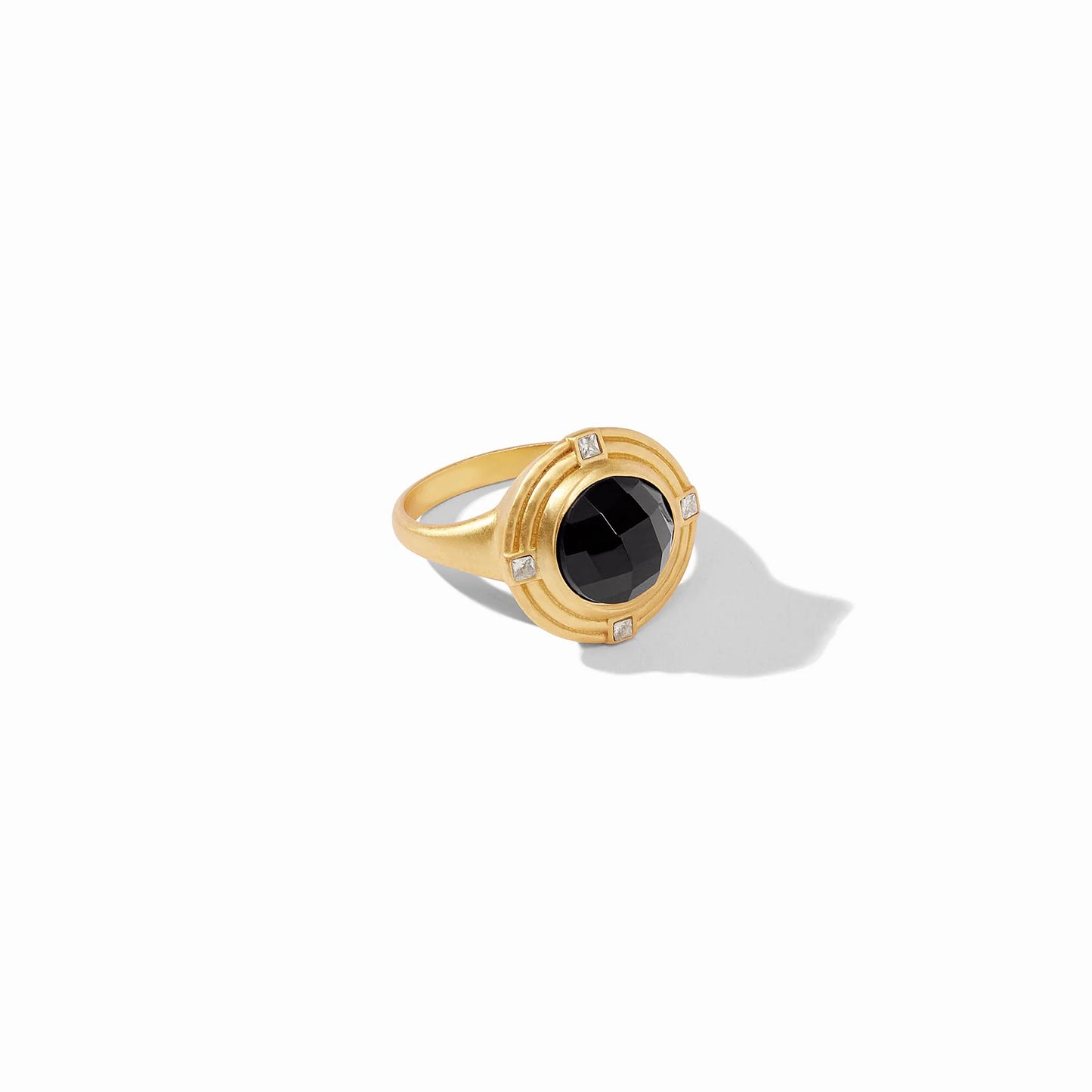 Julie Vos Astor Ring, Obsidian Black