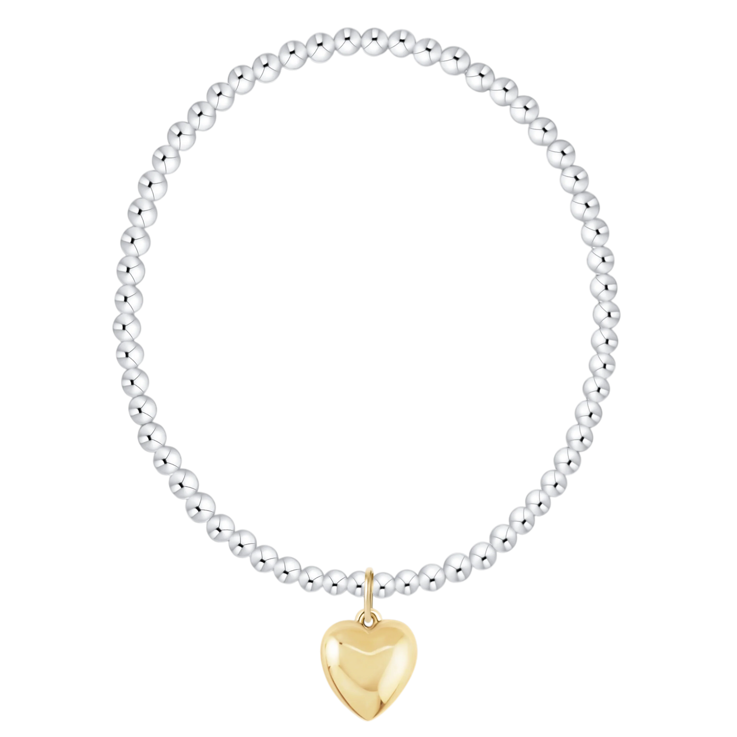 Enewton Extends Classic Mixed Metal 3mm Bracelet - Love Plush Gold Charm