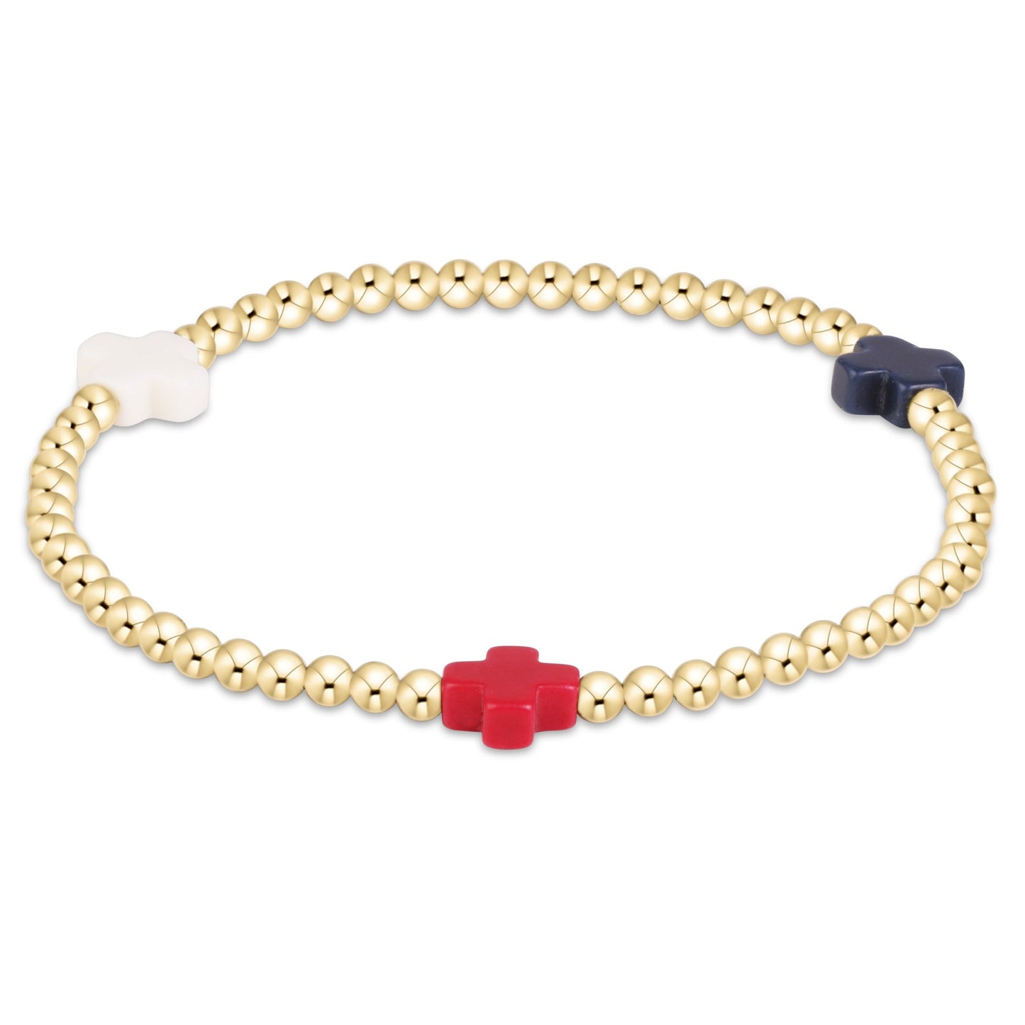 Enewton Extends Signature Cross 3mm Gold Bracelet - Firecracker