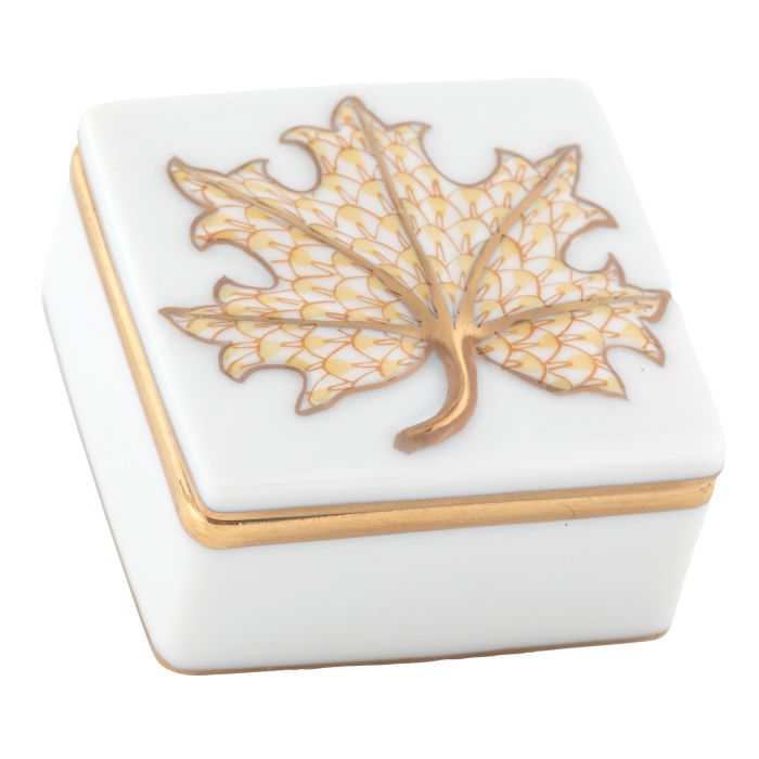 Herend Maple Leaf Box