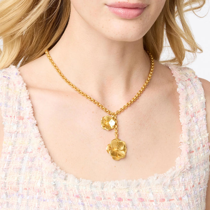 Julie Vos Bloom Lariat Necklace