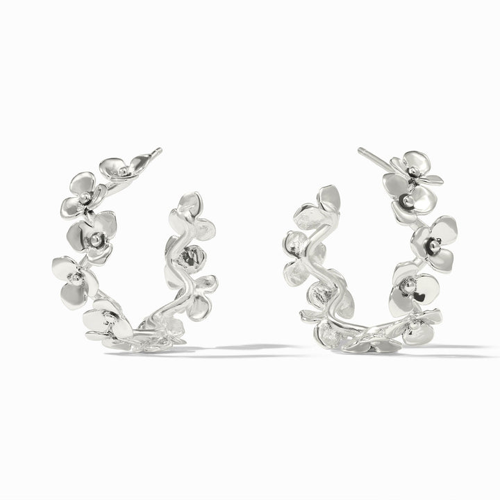 Julie Vos Bloom Hoop Earring - Silver