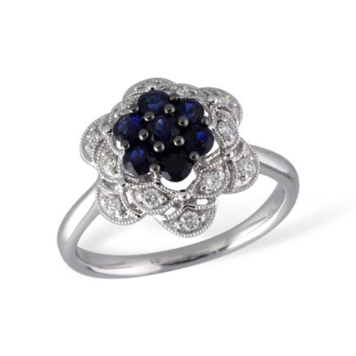 Sapphire and Diamond Ring