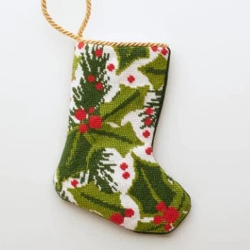 Bauble Stockings Coton Colors Balsam and Berry