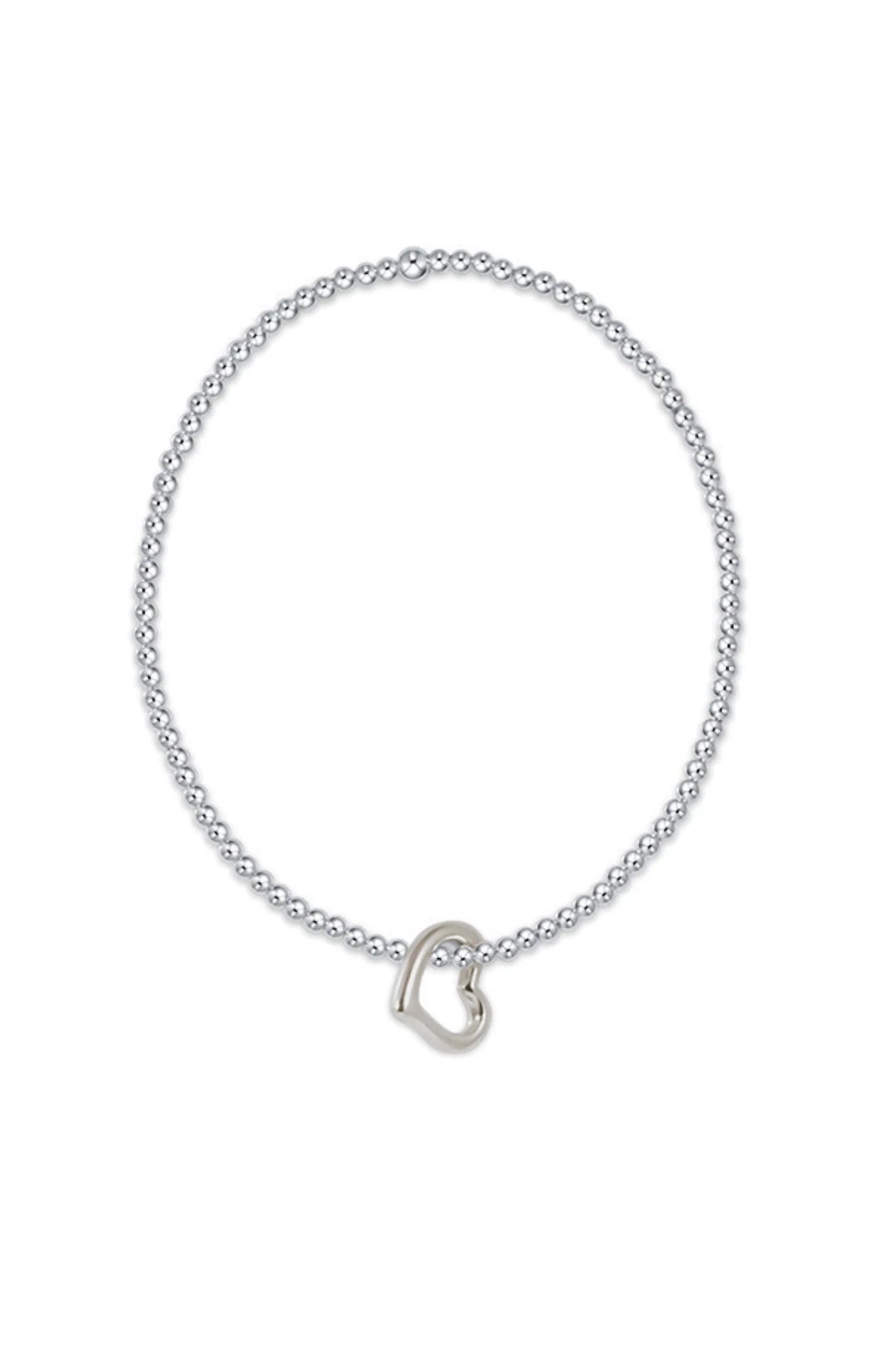 enewton Classic Sterling 2.5mm Bead Bracelet - Love Sterling Charm