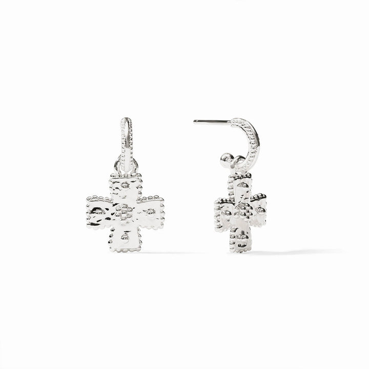 Julie Vos Canterbury Hoop Charm Earring - Silver