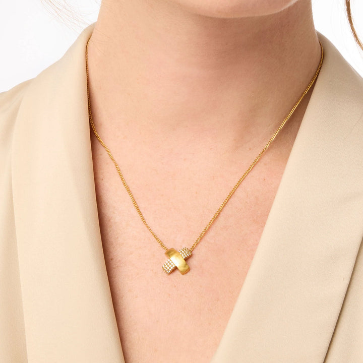 Julie Vos Catalina Pave Delicate Necklace, Cubic Zirconia