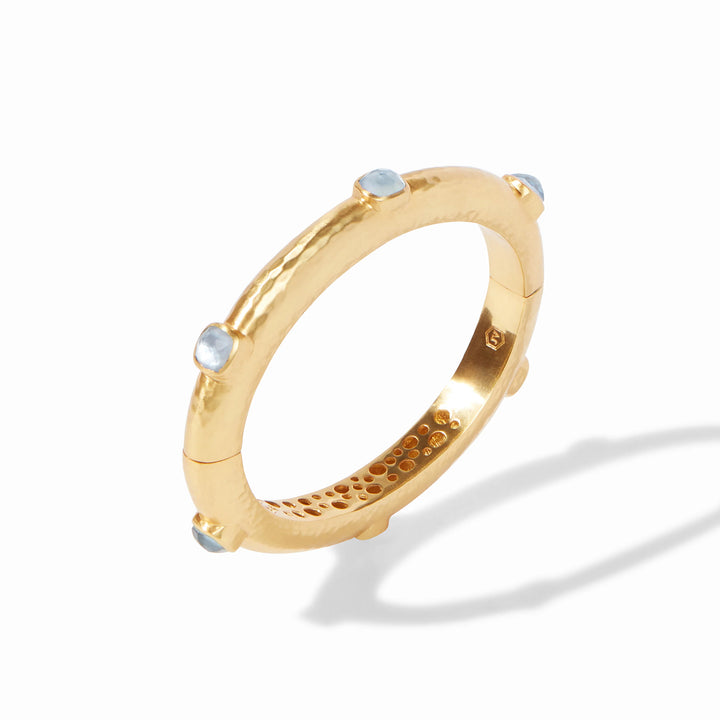Julie Vos Catalina Hinge Bangle Iridescent Sapphire Blue
