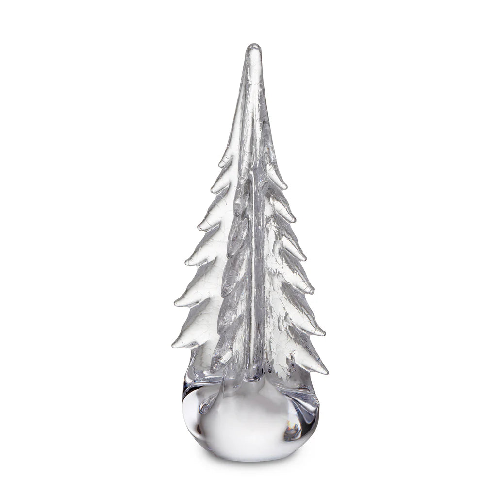 Simon Pearce Crackle Four-Sided Evergreen 16" Tree