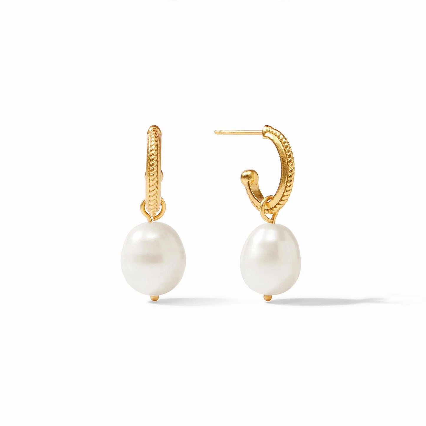 Julie Vos Delphine Pearl & Hoop Charm Earring