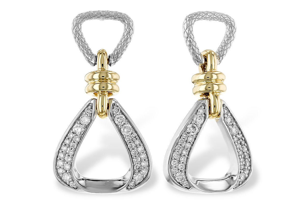 14KYW Diamond Drop Earrings