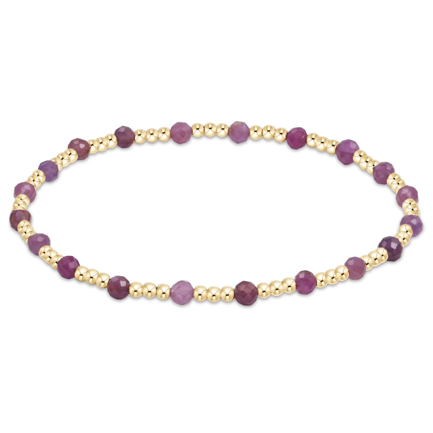 enewton Egirl Gemstone Gold Sincerity Pattern 3mm Bead Bracelet