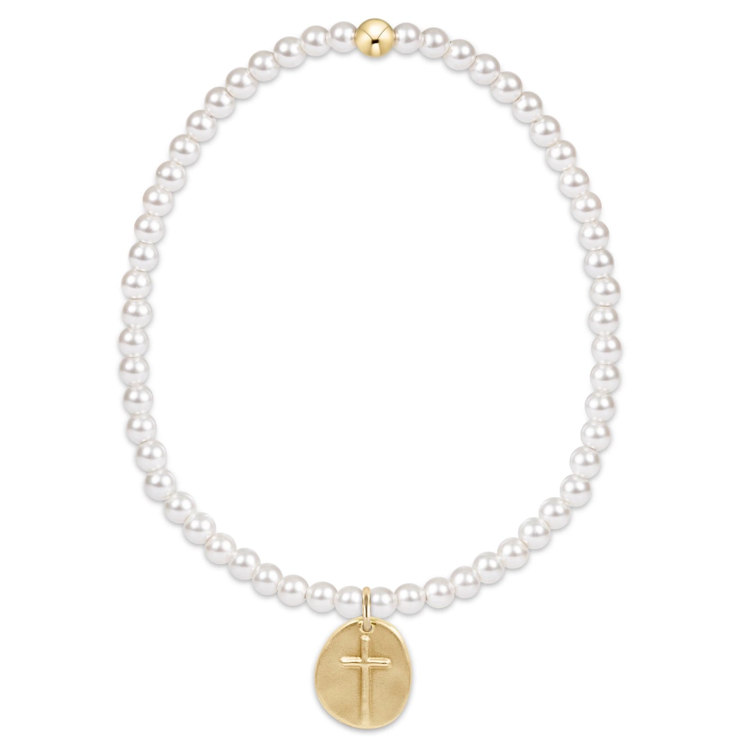 Enewton Extends Classic Pearl 3mm Bracelet - Inspire Small Gold Disc