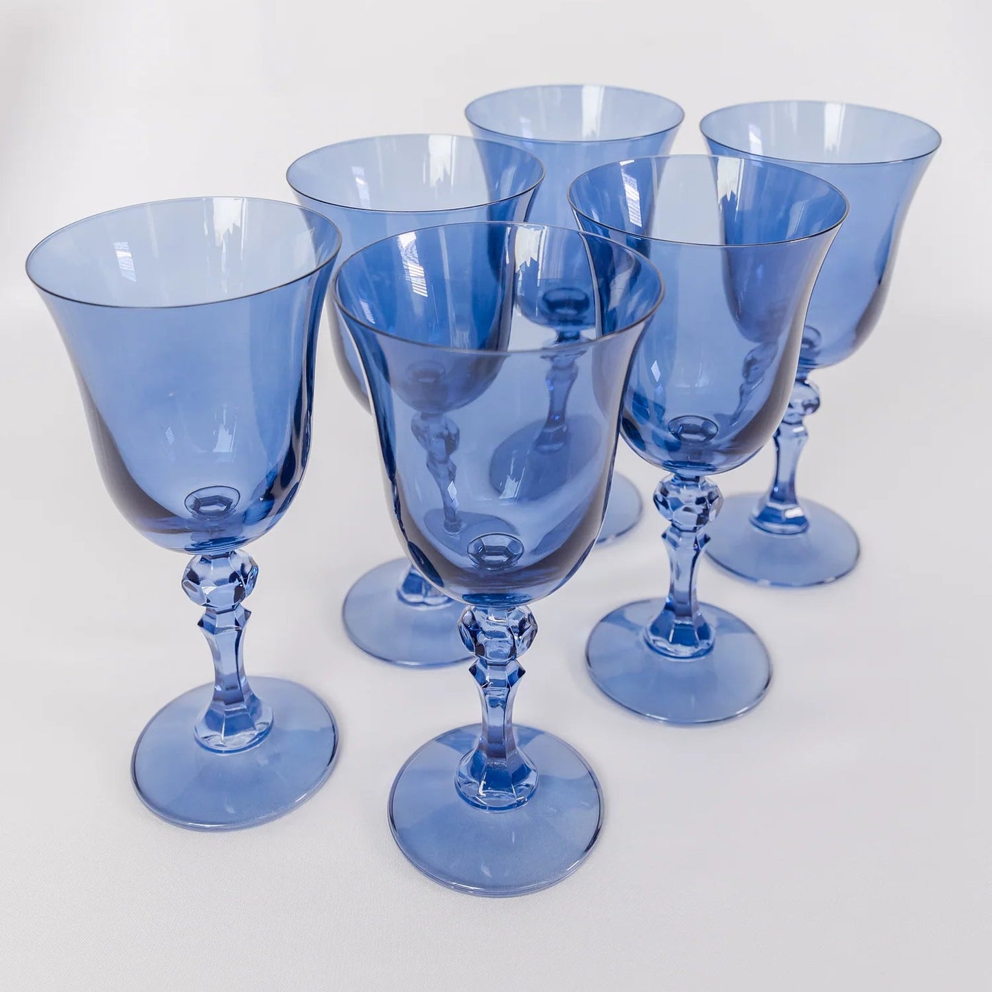 Estelle Colored Glass, Regal Goblet, Set of 6