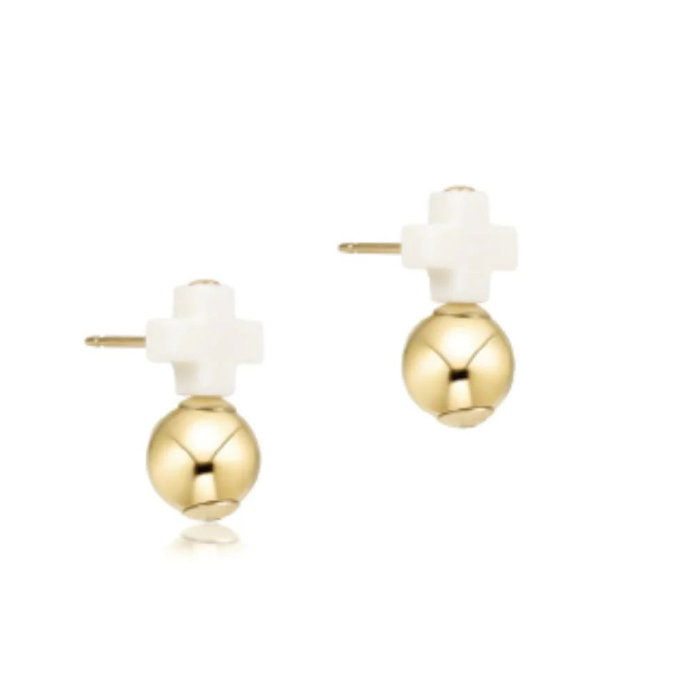 Signature Cross Stud Gold