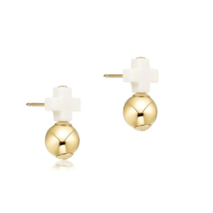 Signature Cross Stud Gold
