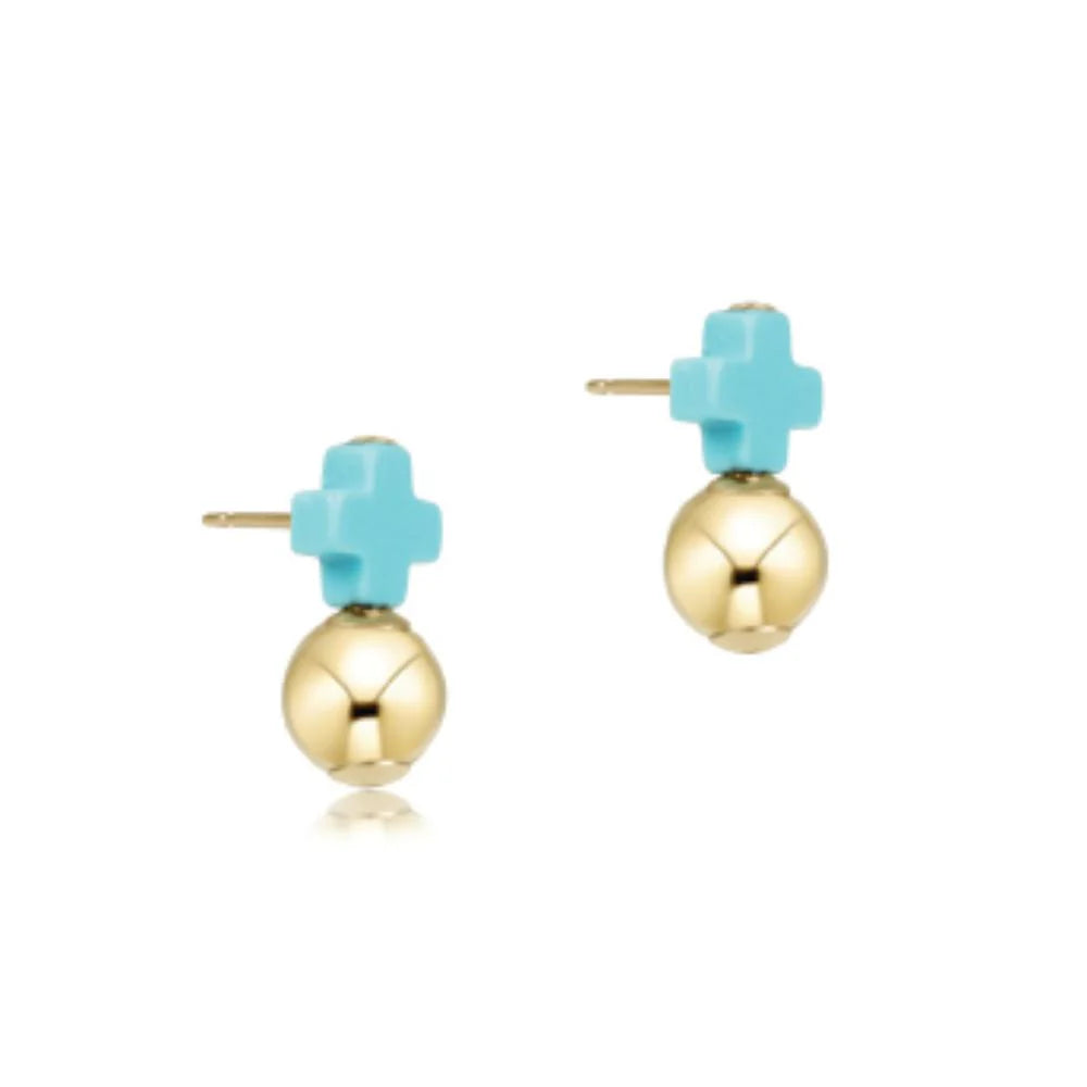 Signature Cross Stud Gold
