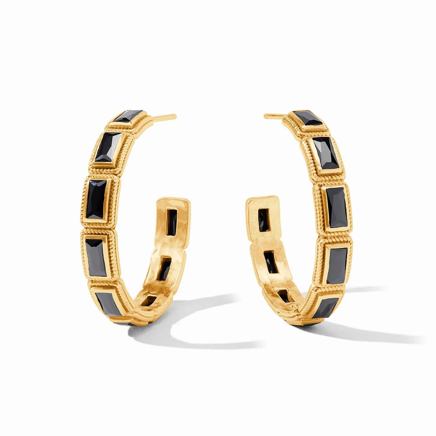 Julie Vos Baguette Hoop - Obsidian Black