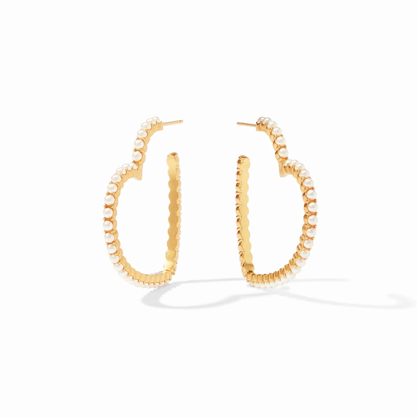 Julie Vos Esme Heart Hoop, Pearl