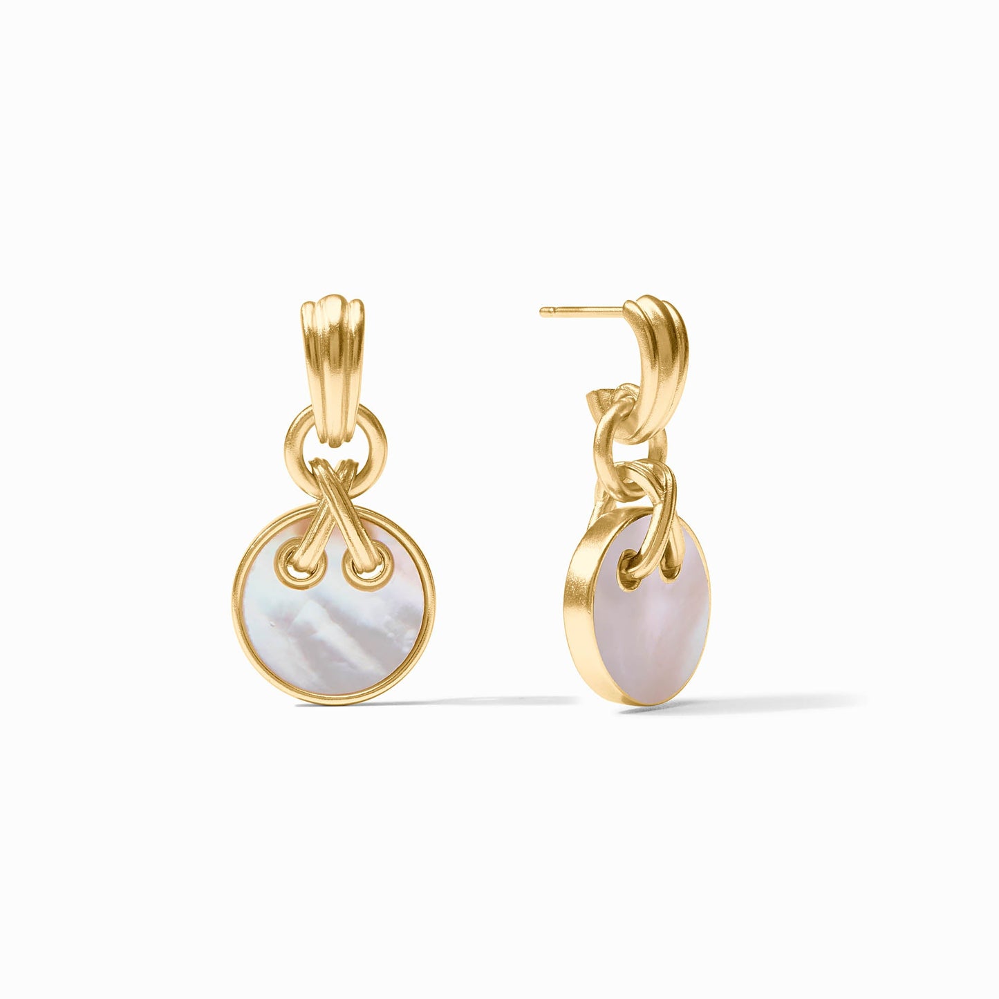 Julie Vos Essex Hoop & Charm Earring - Gold