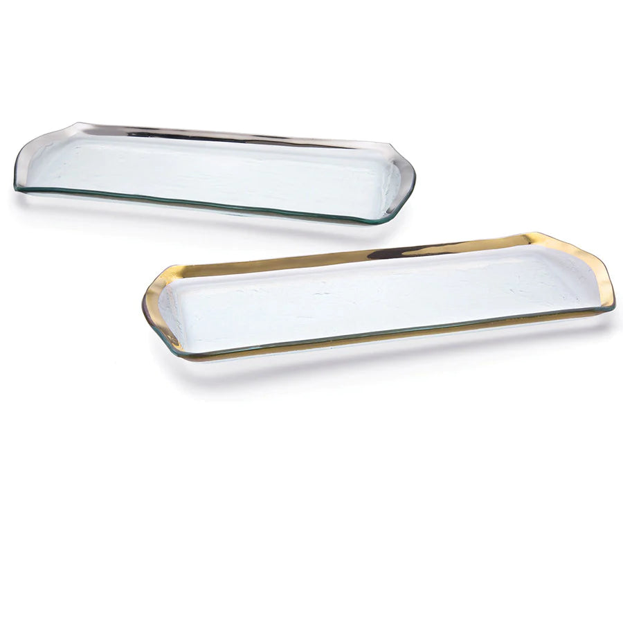 Annieglass Roman Antique Oblong Pastry Tray