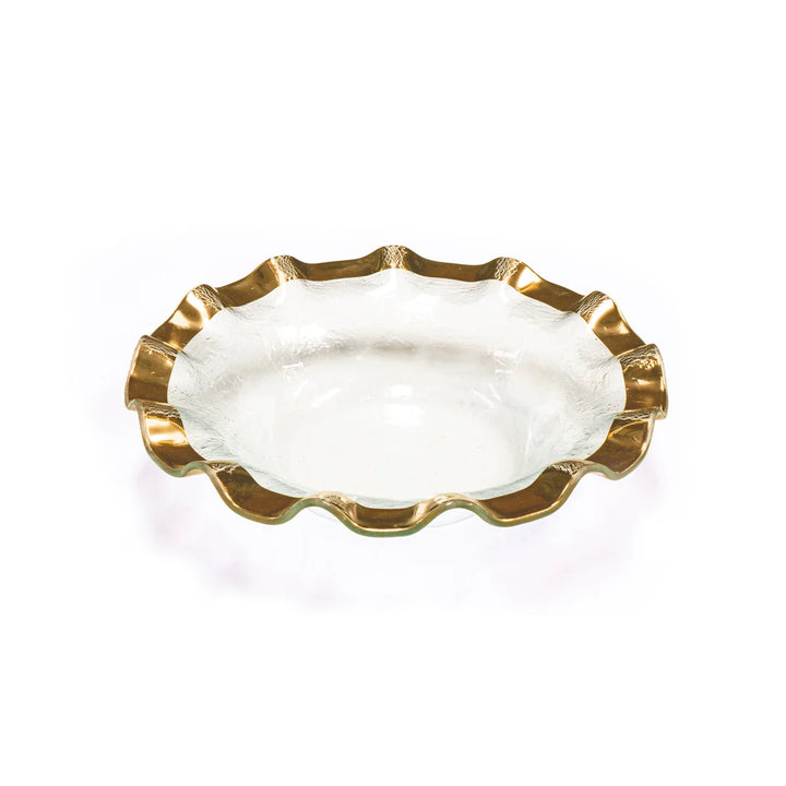 Annieglass Ruffle Medium Serving Bowl