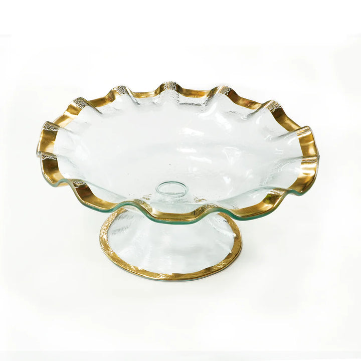 Annieglass Ruffle Footed Serving Bowl