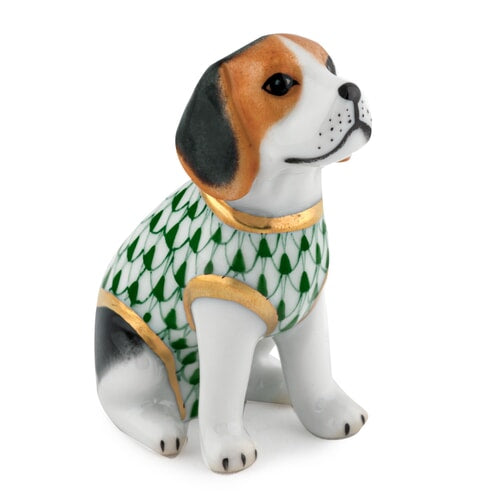 Herend Beagle Puppy, Forest Green