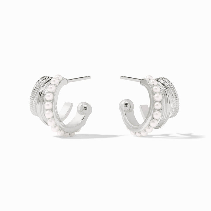 Julie Vos Hydra Triple Hoop Earring, Pearl